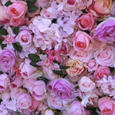Aperturee - Aperturee Silk Purple And Pink Artificial Flowers For Wall Decor